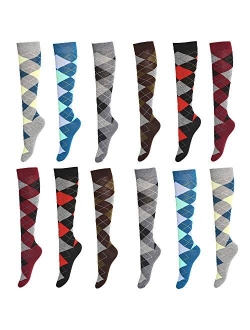 Gelante 12 Pairs Women Knee High Socks