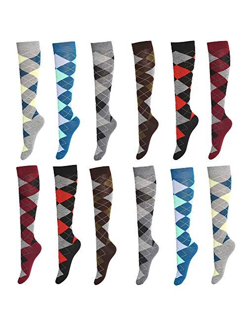 Gelante 12 Pairs Women Knee High Socks