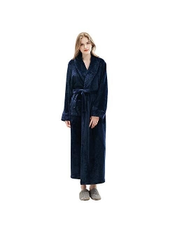 Long Bath Robe for Womens Plush Soft Fleece Bathrobes Nightgown Ladies Pajamas Sleepwear Housecoat