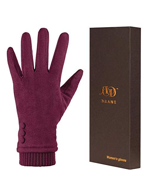 Women Winter Warm Touch Screen Phone Windproof Gloves Wear Lined Thick Gloves