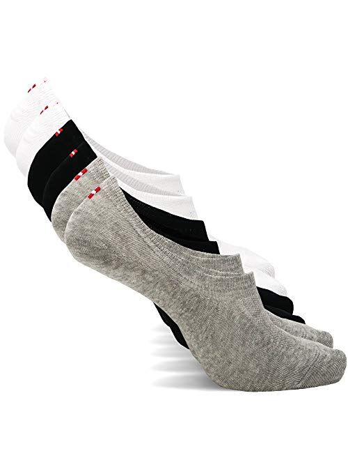 DANISH ENDURANCE No Show Socks 6-Pack for Men & Women, Sneakers & Loafers, Made in EU, OEKO-TEX, Non Slip, Invisible