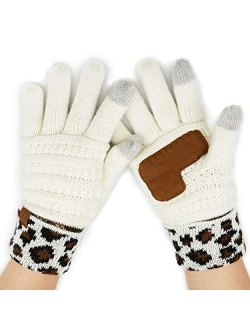 C.C Women Solid Ribbed Glove with Smart Tips (G-20)(G-33)