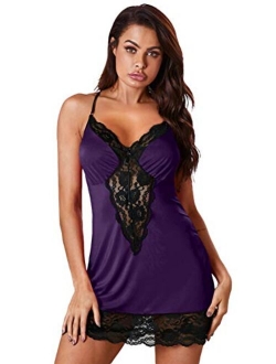 lime flare Sexy Plus Size Silk Nighty Chemise Satin Lingerie Sets S-5X