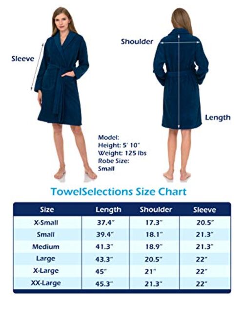 TowelSelections Women's Robe, Turkish Cotton Short Terry Bathrobe Made in Turkey