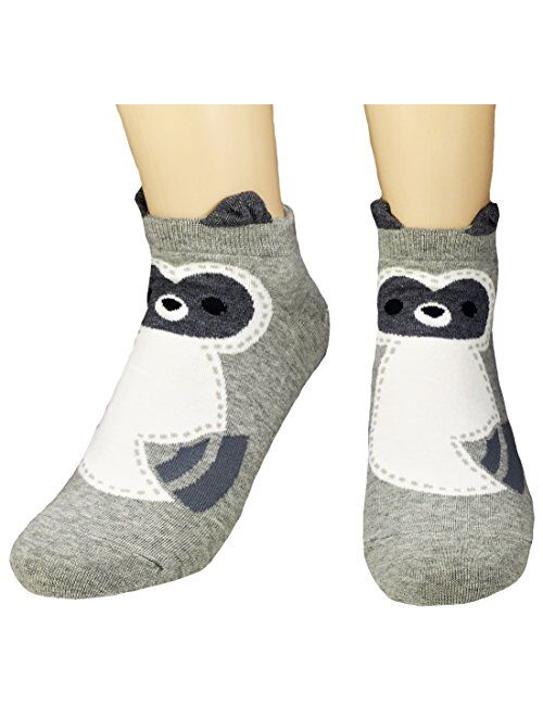 JJMax Women's Sweet Animal Cotton Blend Socks Set One Size Fits All