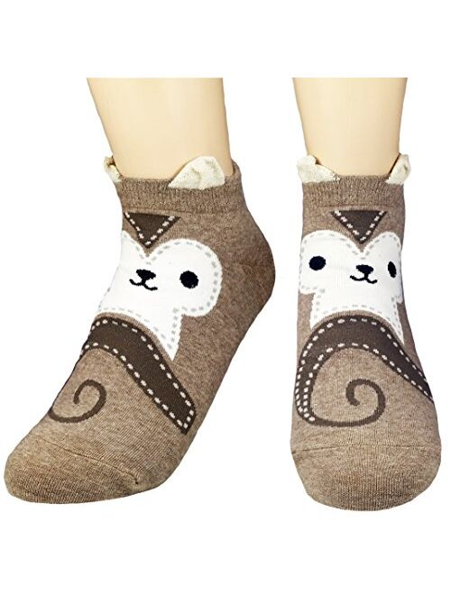 JJMax Women's Sweet Animal Cotton Blend Socks Set One Size Fits All