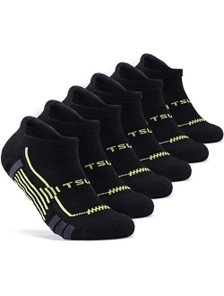 TSLA Men & Women 6-Pairs Athletic Performance Running No Show Active Socks