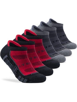 TSLA Men & Women 6-Pairs Athletic Performance Running No Show Active Socks