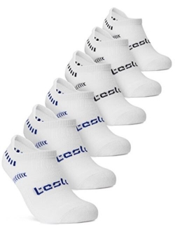 TSLA Men & Women 6-Pairs Athletic Performance Running No Show Active Socks