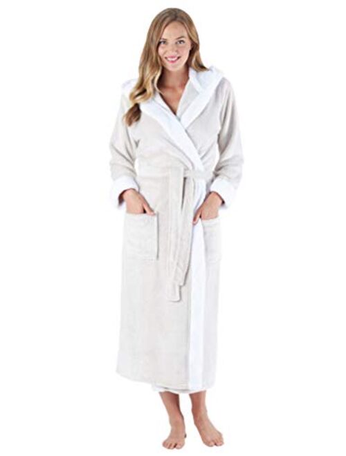 Sleepyheads Women's Fleece Long Sleeve Wrap Robe with Pockets