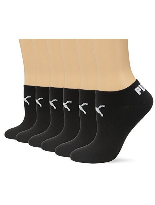 PUMA Women's 6 Pack Runner Socks, Black, 9-11