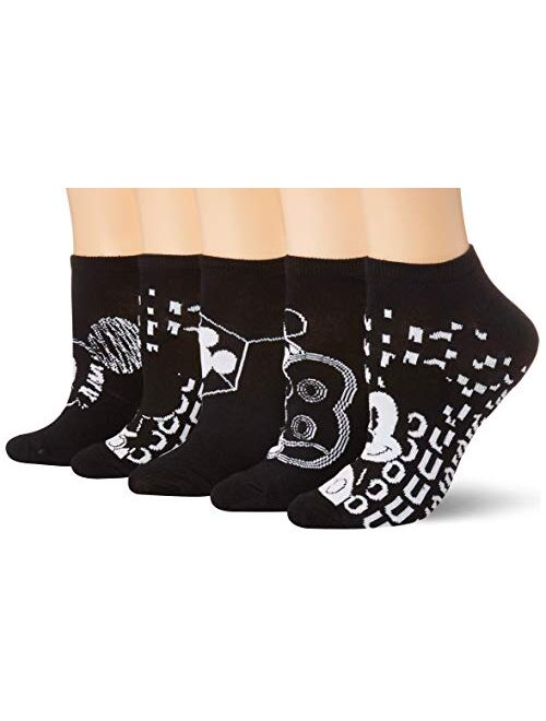 Disney womens Mickey Mouse 5 Pack No Show Casual Sock