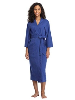 Women's Soft Robes Long Bath Robes Cotton Kimonos Sleepwear Dressing Gown,Solid Color