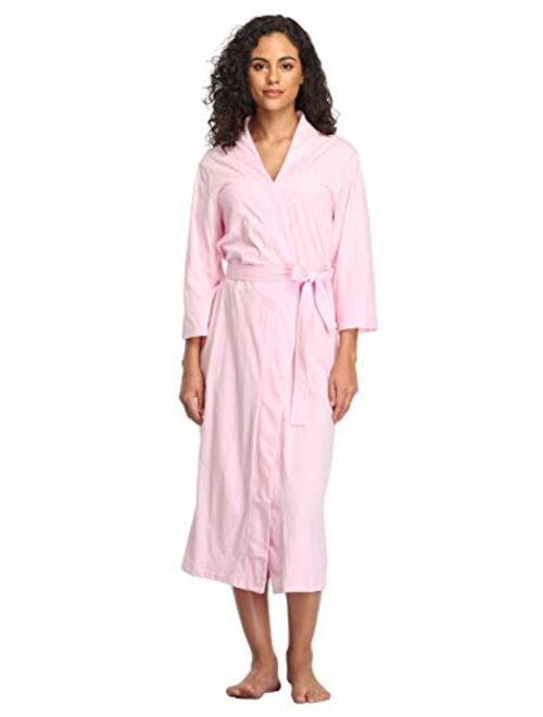 Women's Soft Robes Long Bath Robes Cotton Kimonos Sleepwear Dressing Gown,Solid Color