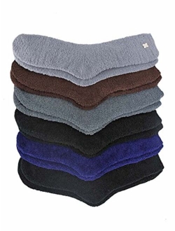 Solid Color Toasty Plush 6 Pack Fuzzy Socks