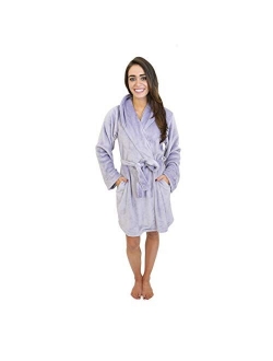 Cherokee Women's Polyester Plush Shawl Collar Bathrobe Sleepwear