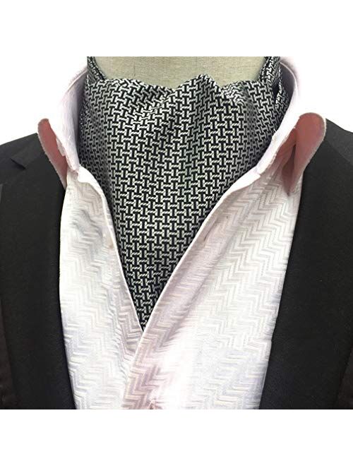 Men's Cravat Self Tie Paisley Jacquard Woven Luxury Ascot