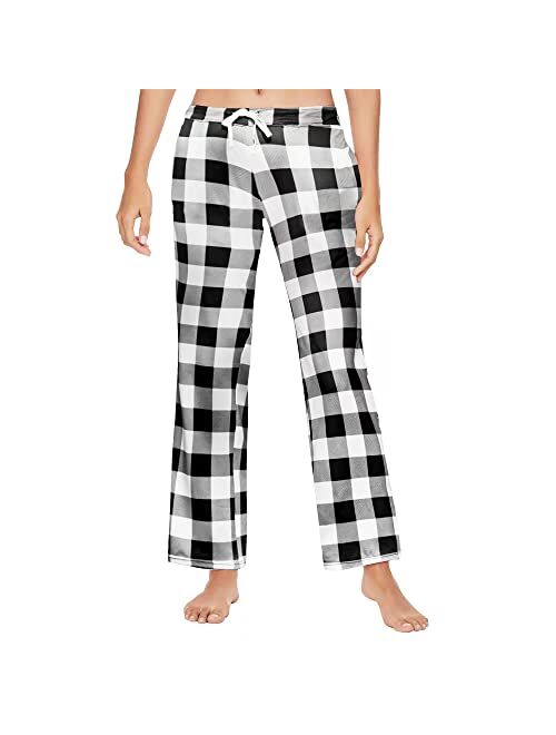 U2SKIIN Womens Cotton Pajama Pants, Comfortable Pajama Pants for Lounge Soft Lightweight Sleep Pj Bottoms for Women