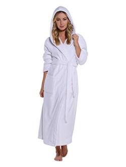 Turquaz Plush Robes For Women, Soft Warm Fleece Bathrobe for Women, Long Comfy Women's Robe