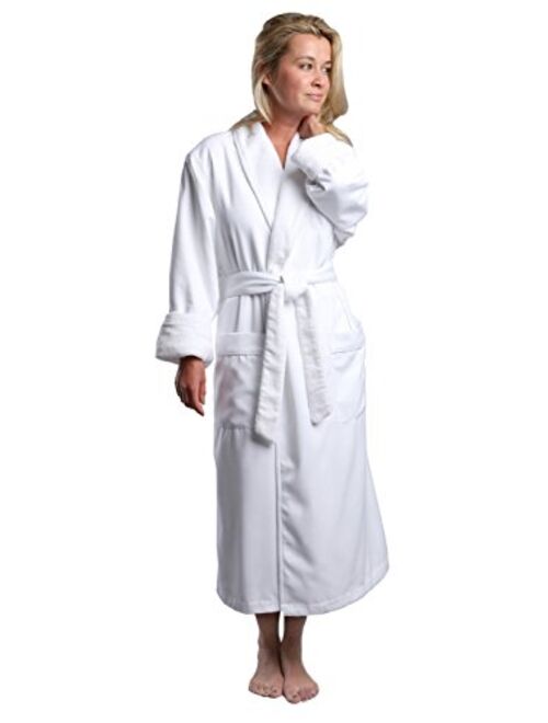 Plush Lined Microfiber Spa Robe - Unisex Luxury Hotel Bathrobe by Monarch/Cypress