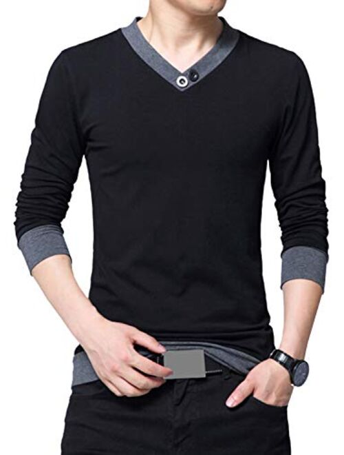 FRTCV Mens Short Sleeve T-Shirt Casual Tops Tee Classic Fit Basic Shirts