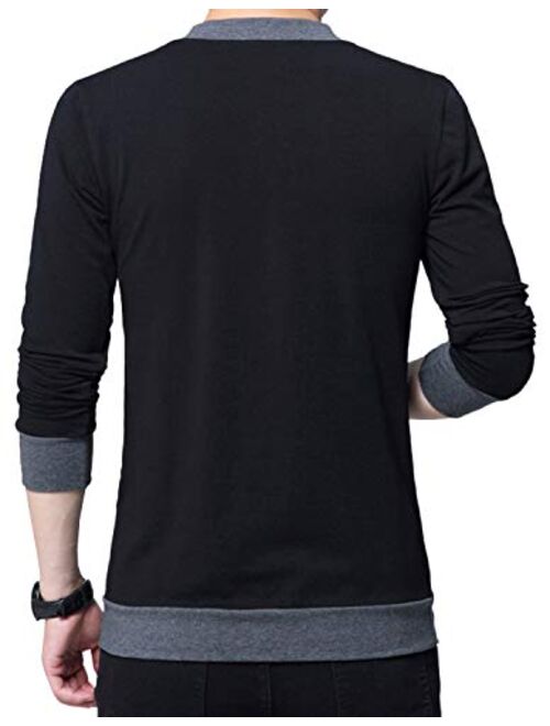 FRTCV Mens Short Sleeve T-Shirt Casual Tops Tee Classic Fit Basic Shirts