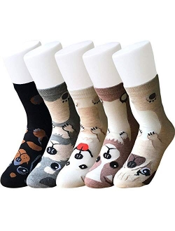 6Pairs Womens Cotton Color socks - Soft Casual Candy Color Crew Socks for Womens Girls