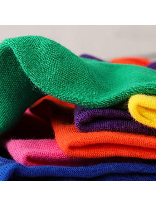 6Pairs Womens Cotton Color socks - Soft Casual Candy Color Crew Socks for Womens Girls