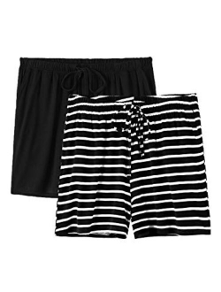 Air Curvey Womens Pajama Shorts Sleep Bottom Lounge Shorts with Pocket