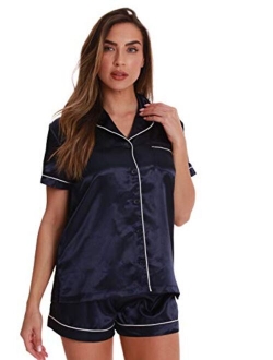 Just Love Solid Satin Pajama Short Set for Women Sleepwear PJs