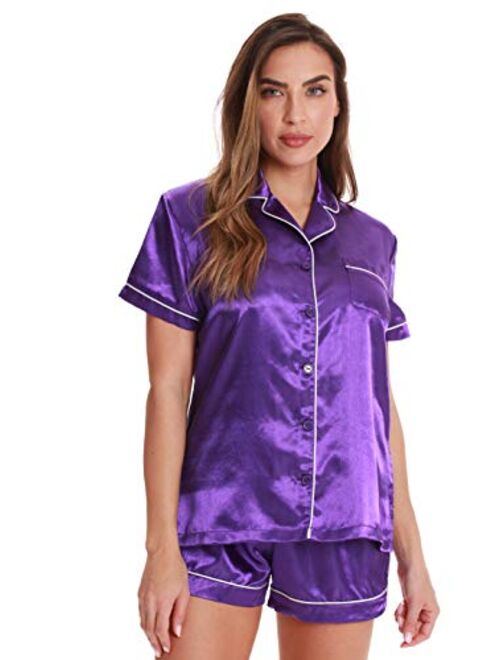 Just Love Solid Satin Pajama Short Set for Women Sleepwear PJs