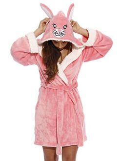 Just Love Critter Robe Sherpa Trim Velour Robes for Women