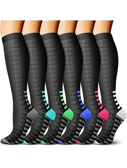 CHARMKING Compression Socks 15-20 mmHg is Best Graduated Athletic & Daily for Men & Women Running, Travel, Mountaineering