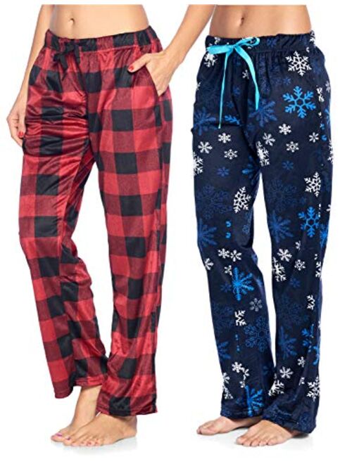 Ashford & Brooks Women's Plush Mink Fleece Pajama Sleep Pants