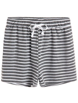 Latuza Women's Cotton Striped Pajama Shorts