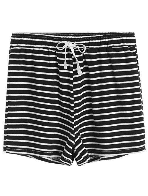 Latuza Women's Cotton Striped Pajama Shorts