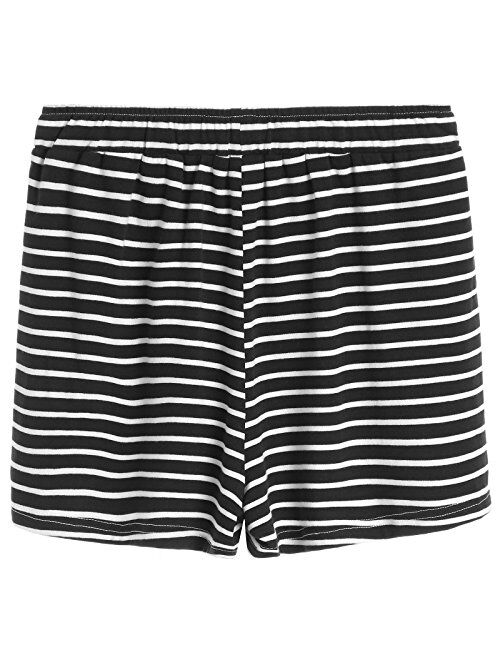 Latuza Women's Cotton Striped Pajama Shorts