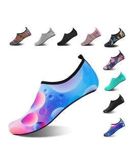 HMIYA Aqua Socks Beach Water Shoes Barefoot Yoga Socks Quick-Dry Surf Swim Shoes for Women Men