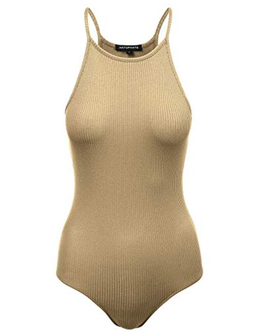 HATOPANTS Women's Racerback Tank Top Ribbed Cotton Bodysuits