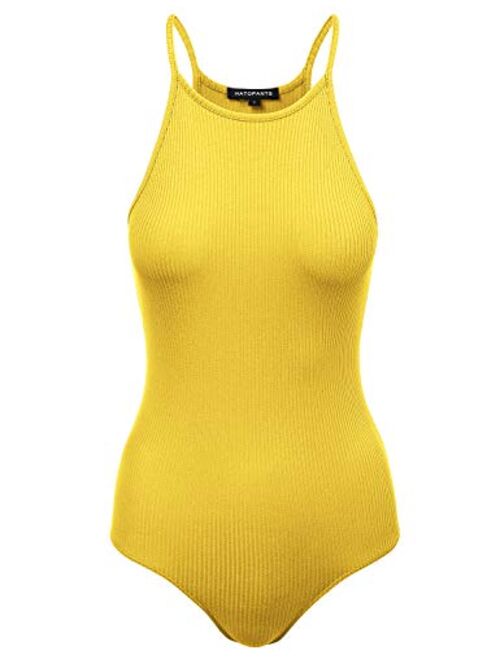 HATOPANTS Women's Racerback Tank Top Ribbed Cotton Bodysuits