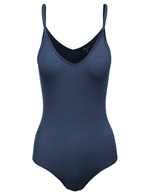 HATOPANTS Women's Racerback Tank Top Ribbed Cotton Bodysuits