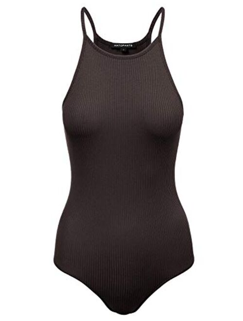 HATOPANTS Women's Racerback Tank Top Ribbed Cotton Bodysuits