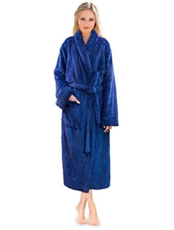 PAVILIA Premium Womens Plush Soft Robe Fluffy, Warm, Fleece Sherpa Shaggy Bathrobe