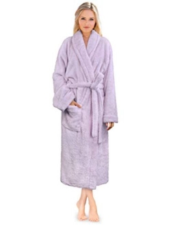 PAVILIA Premium Womens Plush Soft Robe Fluffy, Warm, Fleece Sherpa Shaggy Bathrobe