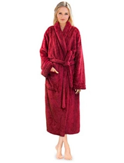 PAVILIA Premium Womens Plush Soft Robe Fluffy, Warm, Fleece Sherpa Shaggy Bathrobe