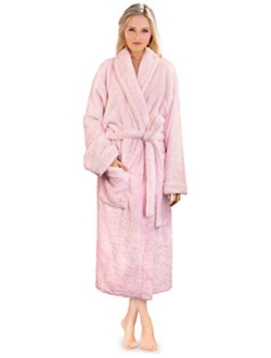 PAVILIA Premium Womens Plush Soft Robe Fluffy, Warm, Fleece Sherpa Shaggy Bathrobe