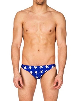 Gary Majdell Sport Men's USA Greek Bikini Freedom Swimsuit with Contour Pouch