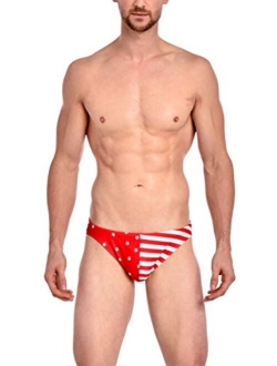 Gary Majdell Sport Men's USA Greek Bikini Freedom Swimsuit with Contour Pouch