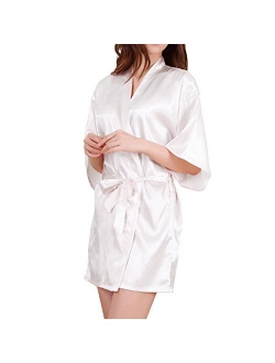 Sidiou Group Women Dressing Nightgown Kimono Robe Lace Nightwear Sexy Sleepwear