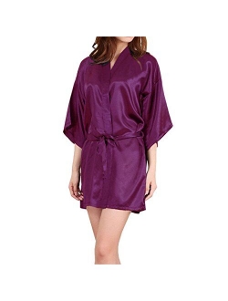 Sidiou Group Women Dressing Nightgown Kimono Robe Lace Nightwear Sexy Sleepwear